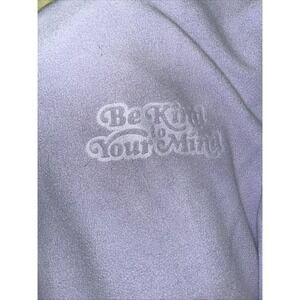 H&M "Be Kind To Your Mind" Hoodie Purple Men's Size XL Fuzzy Fleece Hoodie